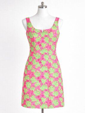 Vintage Key West Elephant Print Shift Dress